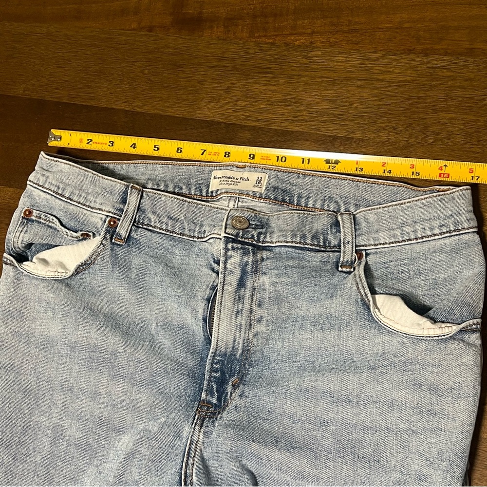 Abercrombie & Fitch Ankle Straight Ultra High Rise 33/16 - Picture 6 of 9